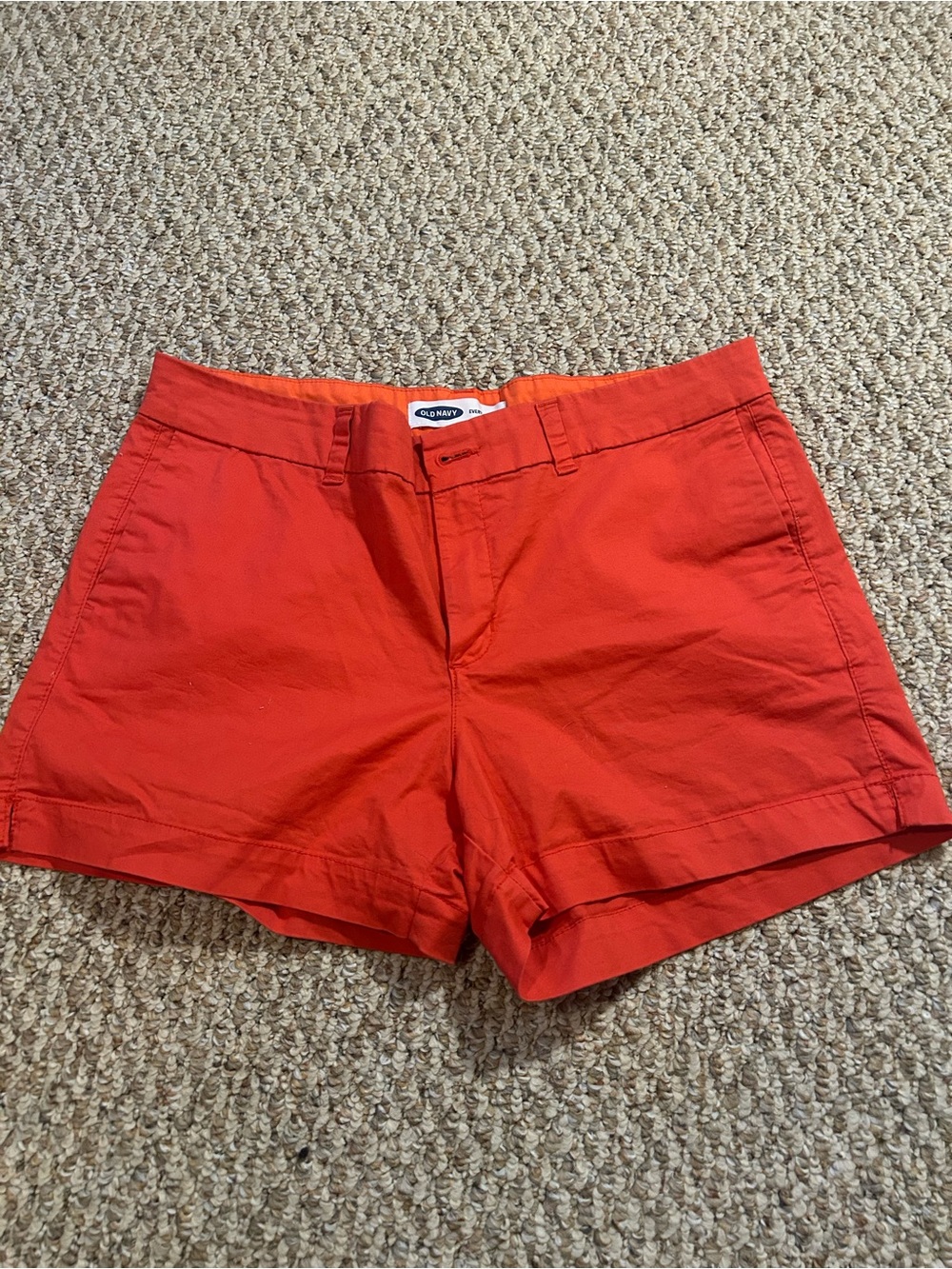 Old Navy Women's Bright Coral Cotton Chino Shorts